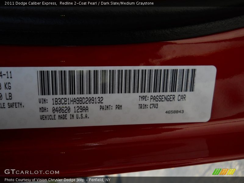 Redline 2-Coat Pearl / Dark Slate/Medium Graystone 2011 Dodge Caliber Express