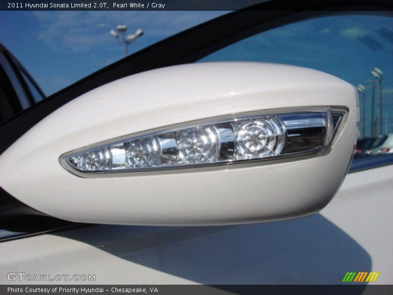 Pearl White / Gray 2011 Hyundai Sonata Limited 2.0T