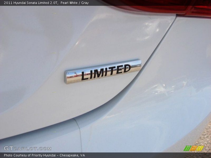 Pearl White / Gray 2011 Hyundai Sonata Limited 2.0T