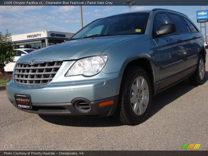 Clearwater Blue Pearlcoat / Pastel Slate Gray 2008 Chrysler Pacifica LX