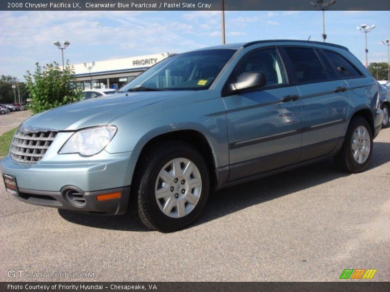 Clearwater Blue Pearlcoat / Pastel Slate Gray 2008 Chrysler Pacifica LX