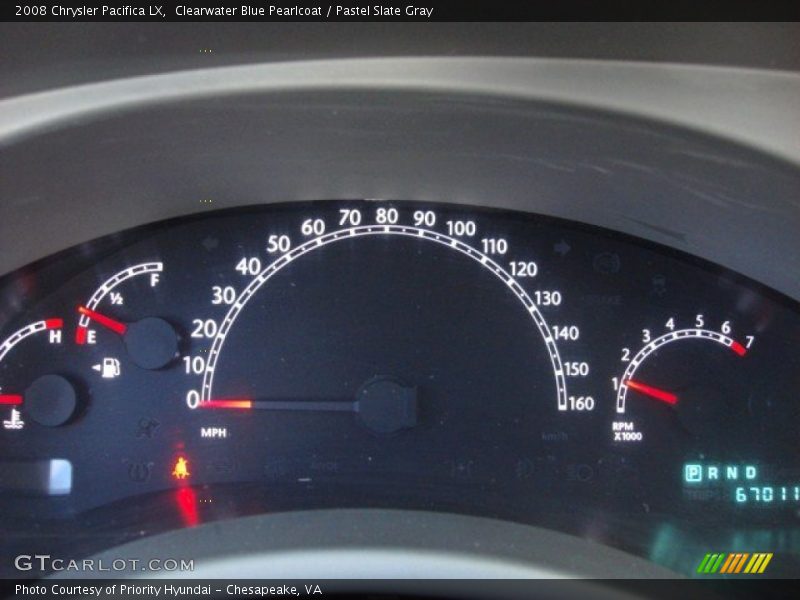 Clearwater Blue Pearlcoat / Pastel Slate Gray 2008 Chrysler Pacifica LX