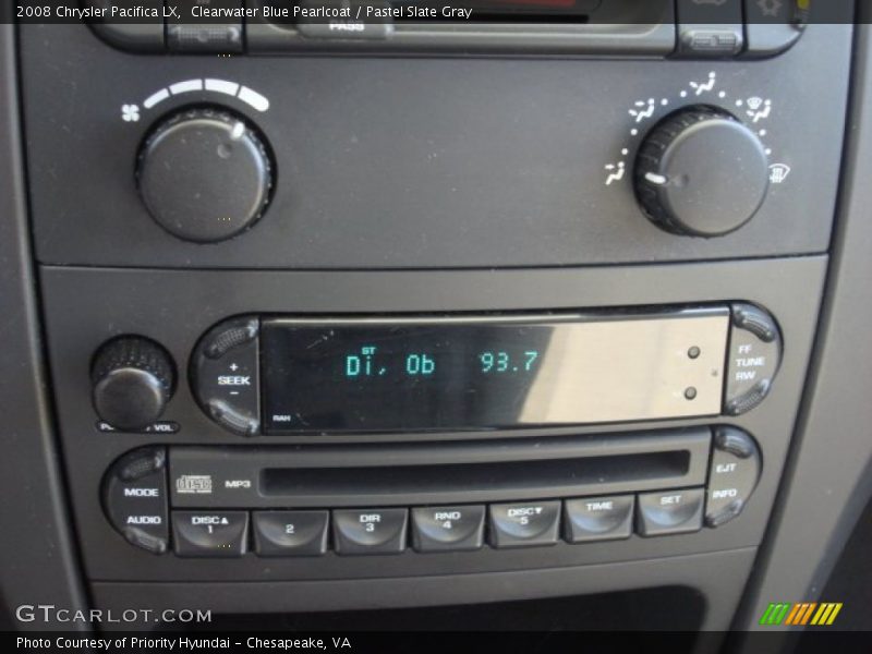 Clearwater Blue Pearlcoat / Pastel Slate Gray 2008 Chrysler Pacifica LX