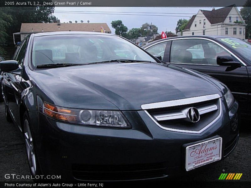 Deep Green Pearl / Camel 2005 Acura TL 3.2