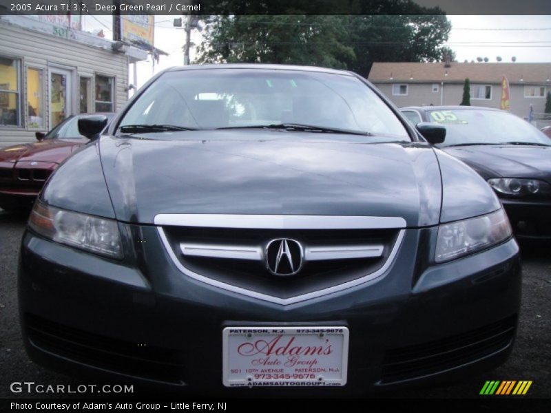 Deep Green Pearl / Camel 2005 Acura TL 3.2