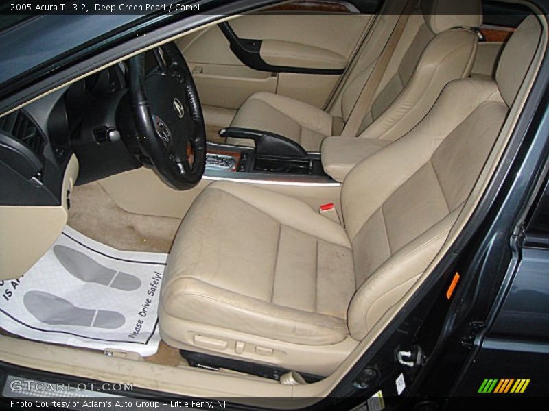 Deep Green Pearl / Camel 2005 Acura TL 3.2