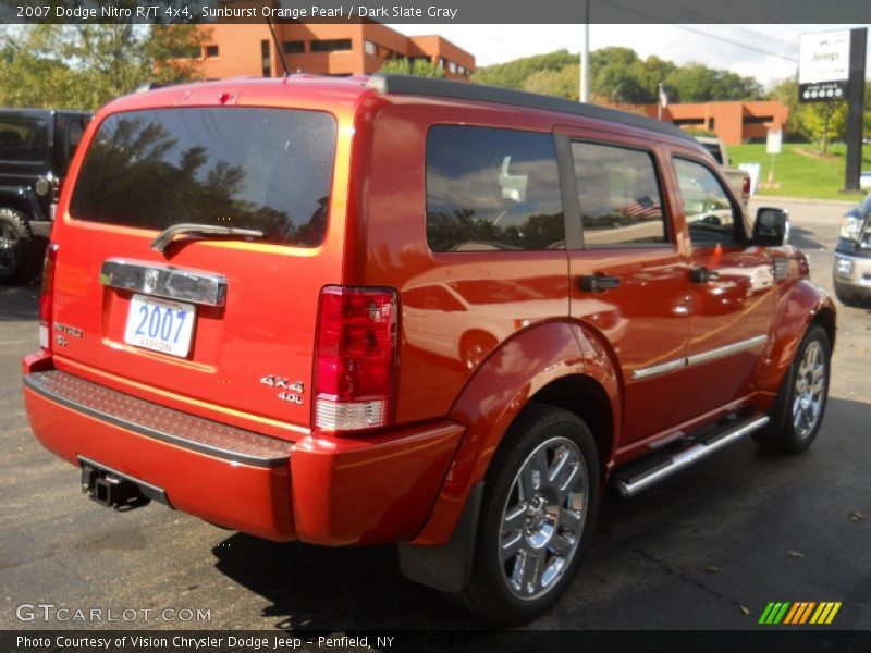 Sunburst Orange Pearl / Dark Slate Gray 2007 Dodge Nitro R/T 4x4
