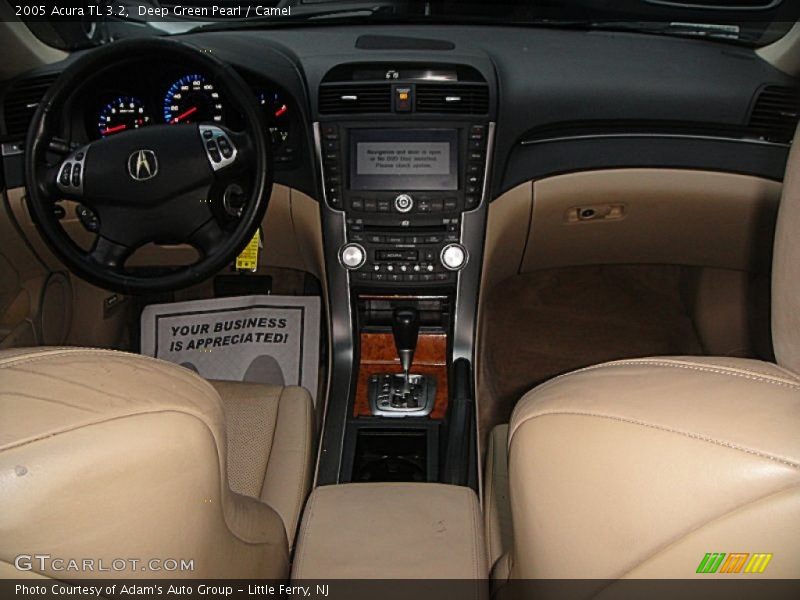 Deep Green Pearl / Camel 2005 Acura TL 3.2