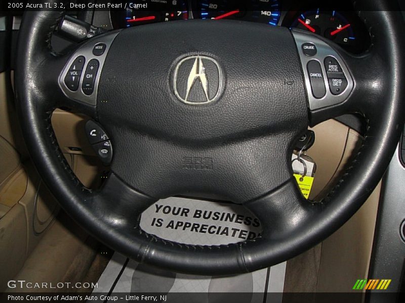 Deep Green Pearl / Camel 2005 Acura TL 3.2