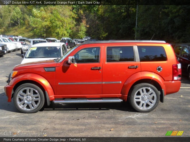 Sunburst Orange Pearl / Dark Slate Gray 2007 Dodge Nitro R/T 4x4