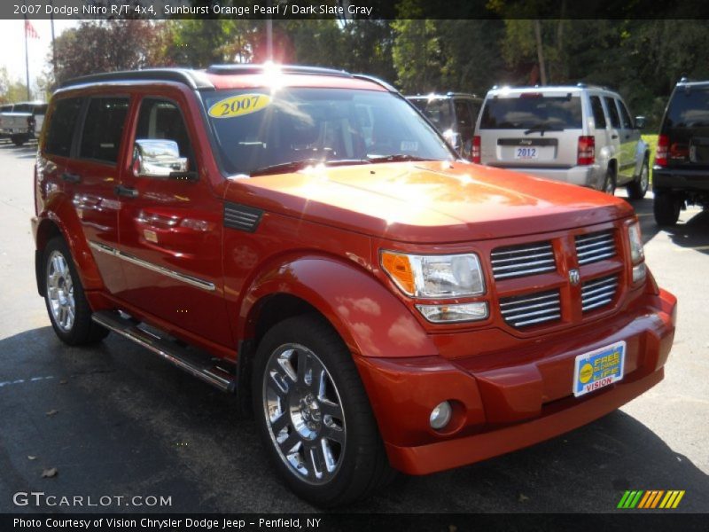Sunburst Orange Pearl / Dark Slate Gray 2007 Dodge Nitro R/T 4x4