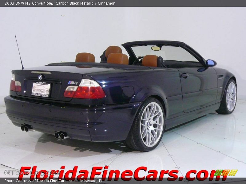 Carbon Black Metallic / Cinnamon 2003 BMW M3 Convertible