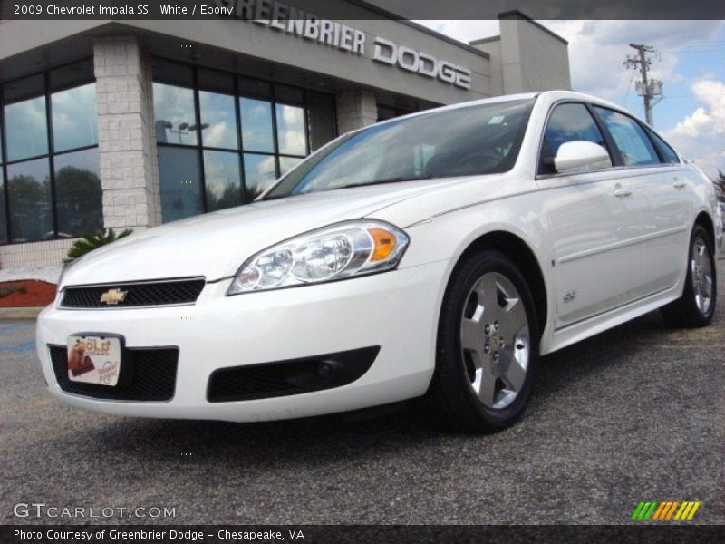 White / Ebony 2009 Chevrolet Impala SS