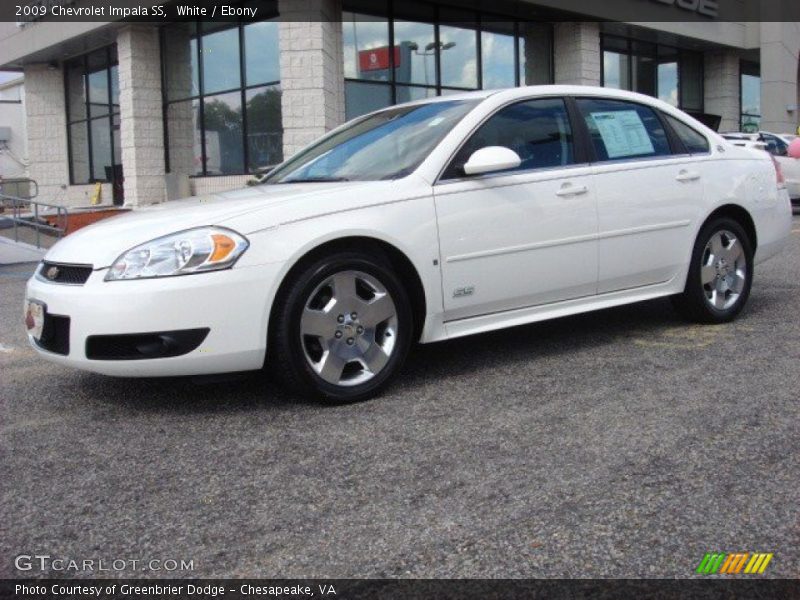 White / Ebony 2009 Chevrolet Impala SS