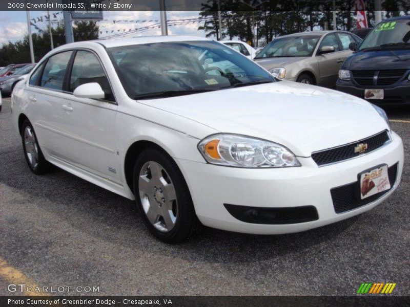 White / Ebony 2009 Chevrolet Impala SS