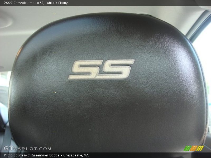 White / Ebony 2009 Chevrolet Impala SS
