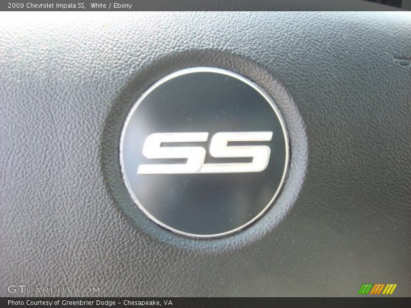 White / Ebony 2009 Chevrolet Impala SS