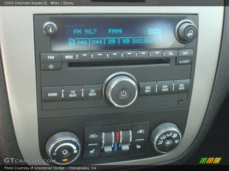 White / Ebony 2009 Chevrolet Impala SS