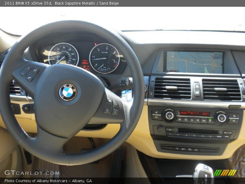Black Sapphire Metallic / Sand Beige 2011 BMW X5 xDrive 35d