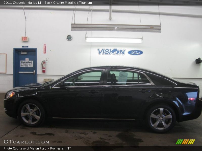 Black Granite Metallic / Titanium 2011 Chevrolet Malibu LT