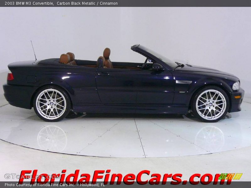 Carbon Black Metallic / Cinnamon 2003 BMW M3 Convertible