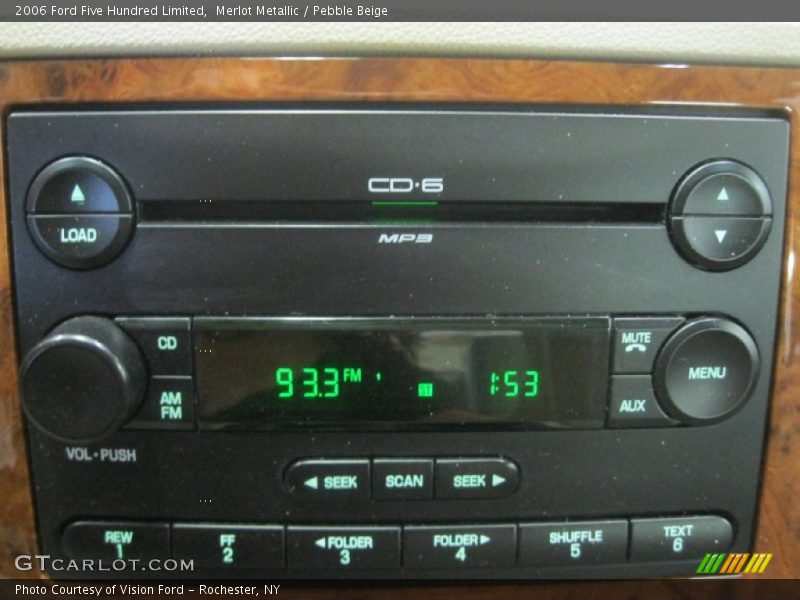 Audio System of 2006 Five Hundred Limited
