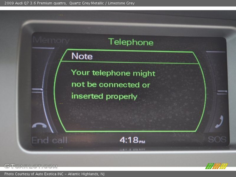 Quartz Grey Metallic / Limestone Grey 2009 Audi Q7 3.6 Premium quattro