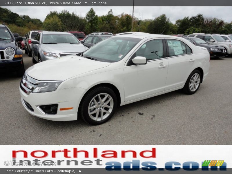 White Suede / Medium Light Stone 2012 Ford Fusion SEL V6