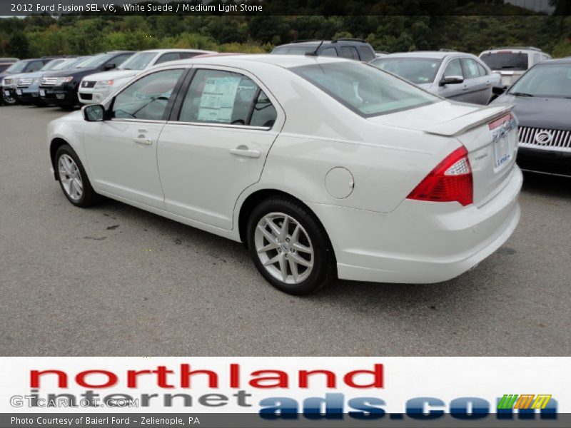 White Suede / Medium Light Stone 2012 Ford Fusion SEL V6