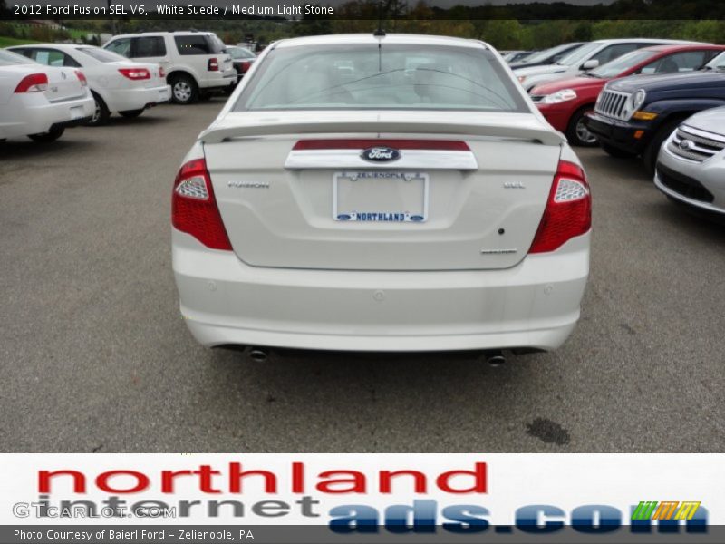 White Suede / Medium Light Stone 2012 Ford Fusion SEL V6