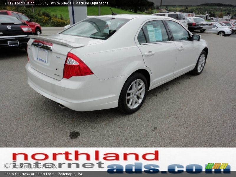 White Suede / Medium Light Stone 2012 Ford Fusion SEL V6