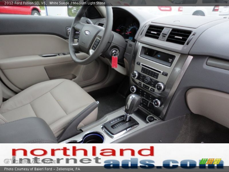 White Suede / Medium Light Stone 2012 Ford Fusion SEL V6