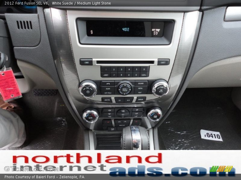 White Suede / Medium Light Stone 2012 Ford Fusion SEL V6