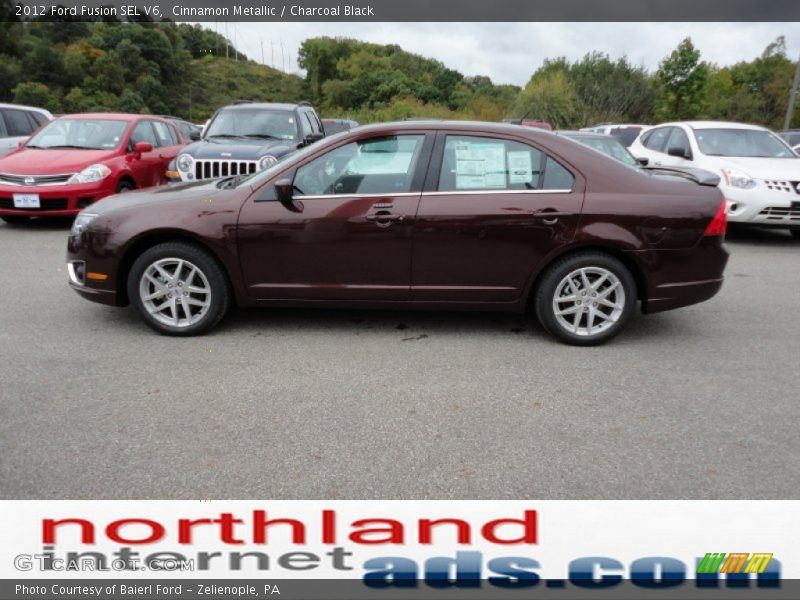 Cinnamon Metallic / Charcoal Black 2012 Ford Fusion SEL V6