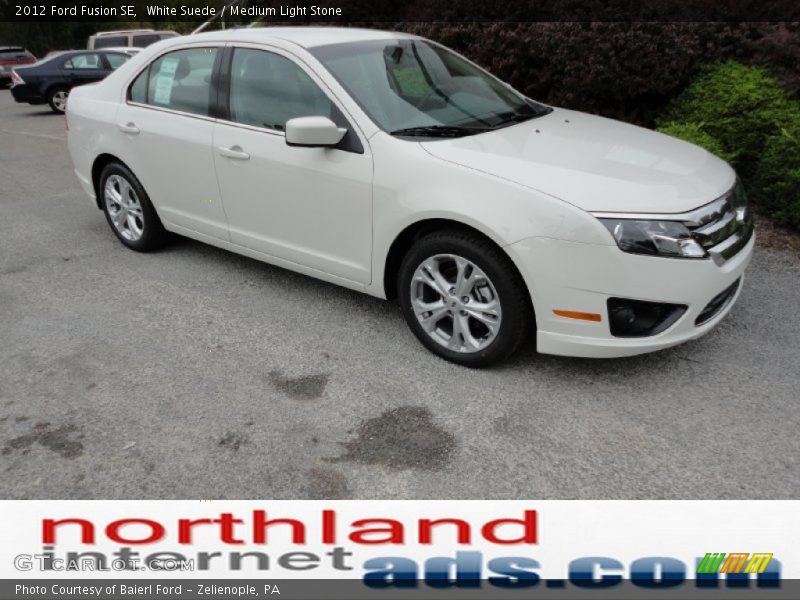 White Suede / Medium Light Stone 2012 Ford Fusion SE