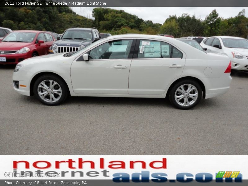 White Suede / Medium Light Stone 2012 Ford Fusion SE