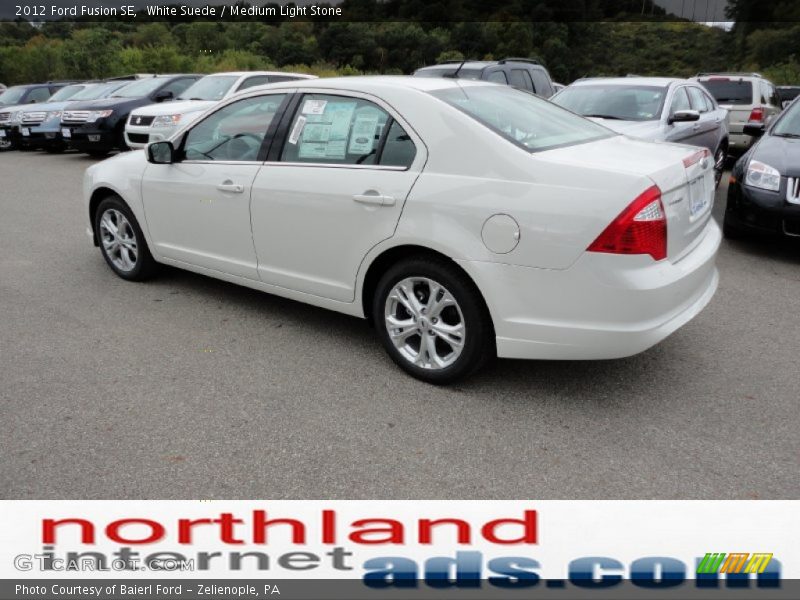 White Suede / Medium Light Stone 2012 Ford Fusion SE