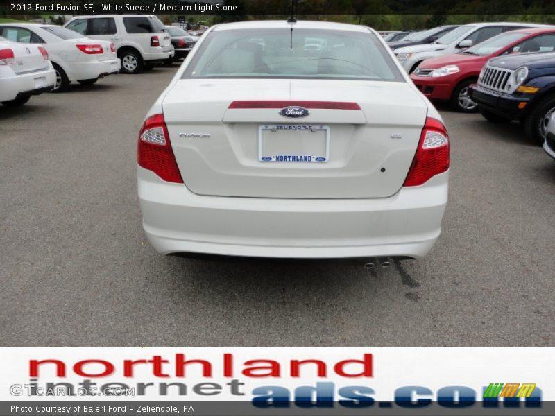 White Suede / Medium Light Stone 2012 Ford Fusion SE