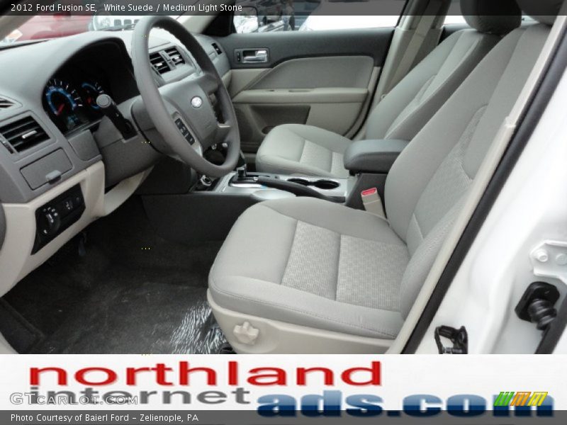 White Suede / Medium Light Stone 2012 Ford Fusion SE