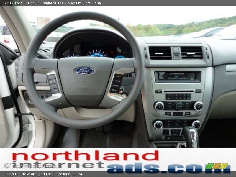 White Suede / Medium Light Stone 2012 Ford Fusion SE