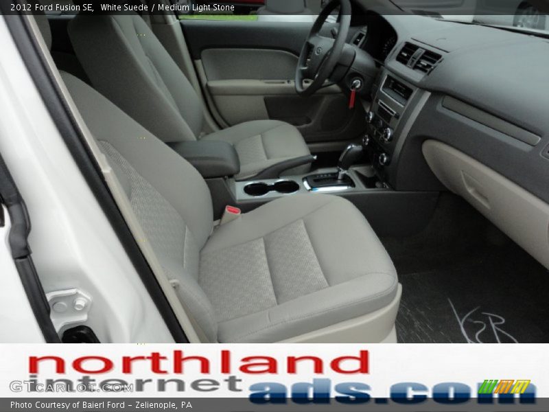 White Suede / Medium Light Stone 2012 Ford Fusion SE