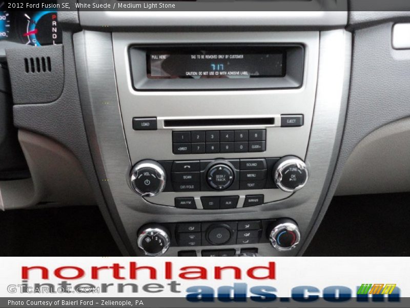 White Suede / Medium Light Stone 2012 Ford Fusion SE