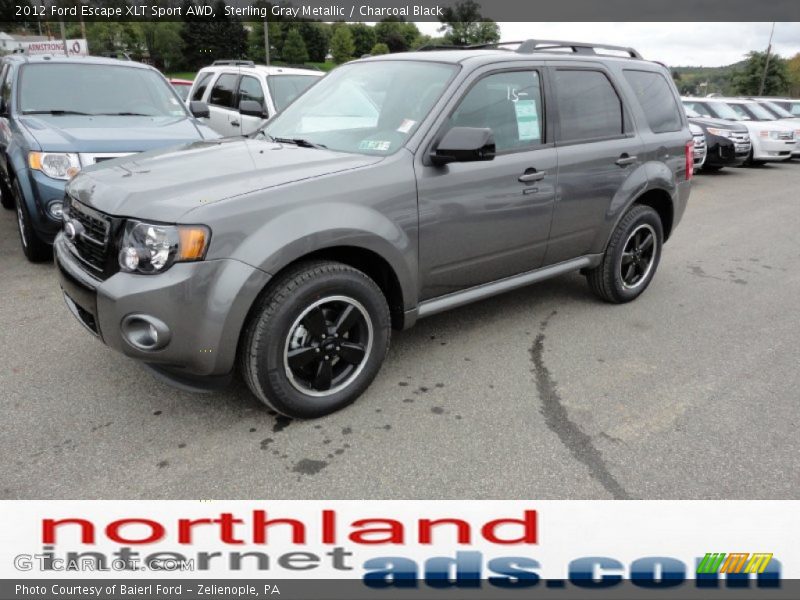 Sterling Gray Metallic / Charcoal Black 2012 Ford Escape XLT Sport AWD