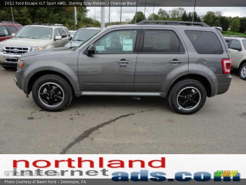 Sterling Gray Metallic / Charcoal Black 2012 Ford Escape XLT Sport AWD
