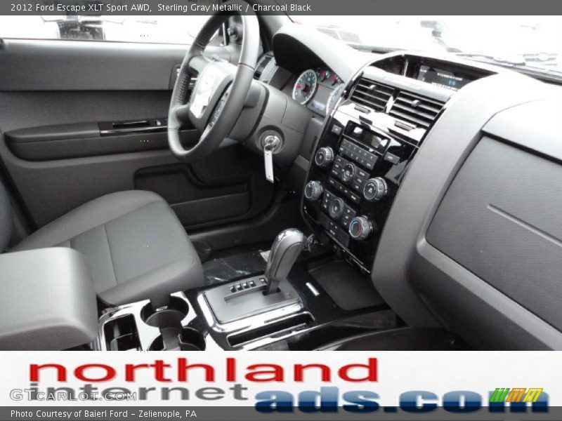 Sterling Gray Metallic / Charcoal Black 2012 Ford Escape XLT Sport AWD