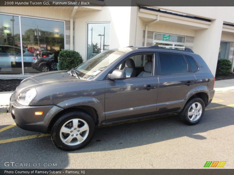 Platinum Silver / Black 2008 Hyundai Tucson GLS