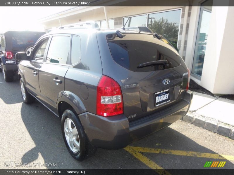 Platinum Silver / Black 2008 Hyundai Tucson GLS