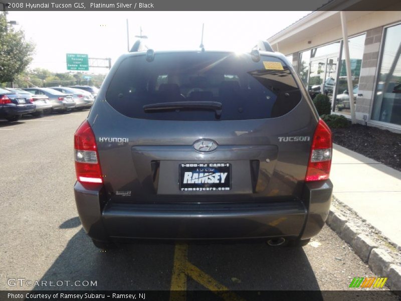 Platinum Silver / Black 2008 Hyundai Tucson GLS