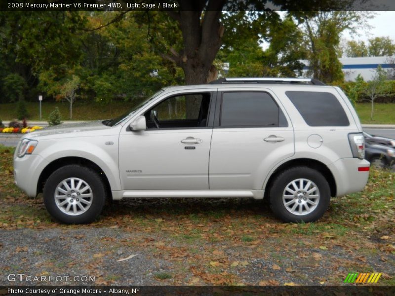 Light Sage / Black 2008 Mercury Mariner V6 Premier 4WD