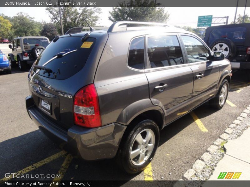 Platinum Silver / Black 2008 Hyundai Tucson GLS